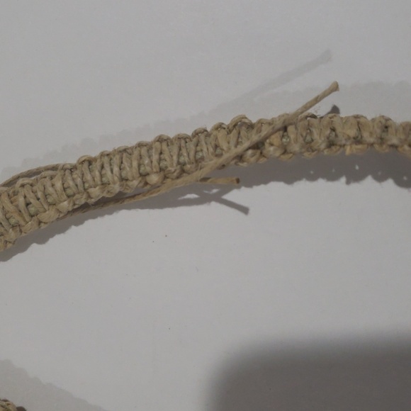 Beige Color Breaded Cord Design Adjustable Tie Necklace, Women's Fashion Jewelry - Picture 7 of 8